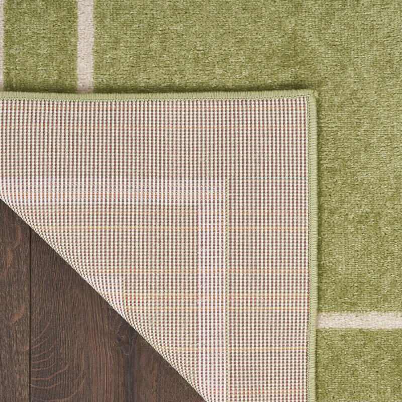Tapis intérieur / extérieur vert Nourison Essentials Ivory, Rectangle 4pi x 6 pi