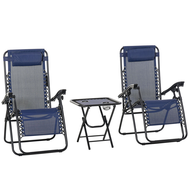 Ensemble de chaises longues inclinables 63 po