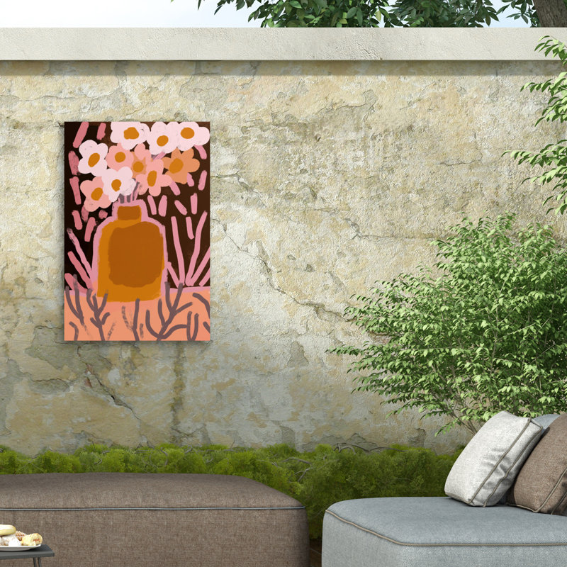 Treechild  Pastel Flower Impression No 4 Outdoor  Canvas, H 12 po x l 19 po