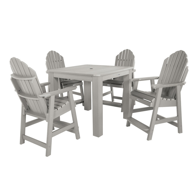 Anette 4-Person 42" Square, Counter-Height Dining Set, Harbor Gray