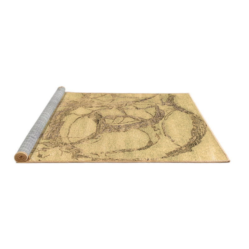 Washable Abstract Indoor Rug, Square 7'