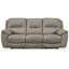 Canapé inclinable Zane, ports de chargement USB, simili suède-110740908-110740910