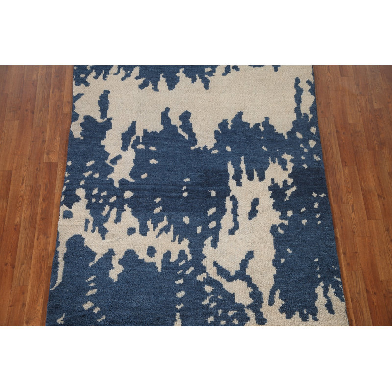 Tapis abstrait marocain indien 5 x 8
