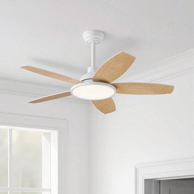 Ventilateur de plafond 42 po à 5 pales avec lumière DEL et télécommande