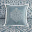 Ensemble d'édredon 8 pièces jacquard turquoise / argent grand-119369681-119369683