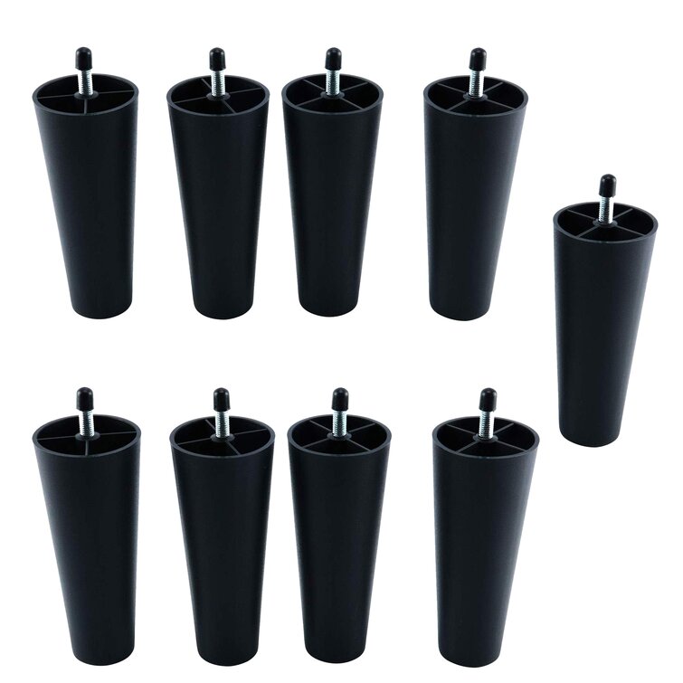 Solid Plastic Furniture Legs, Set of 5