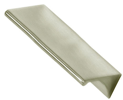 6" Center to Center Finger Pull, 3 1/2", Satin Nickel