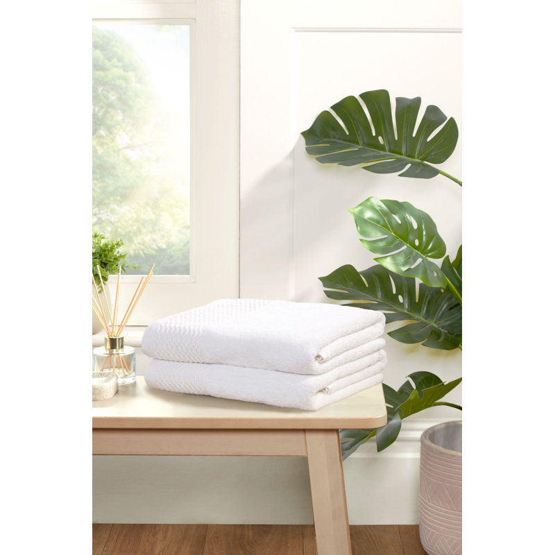 100% Cotton Bath Towel, White