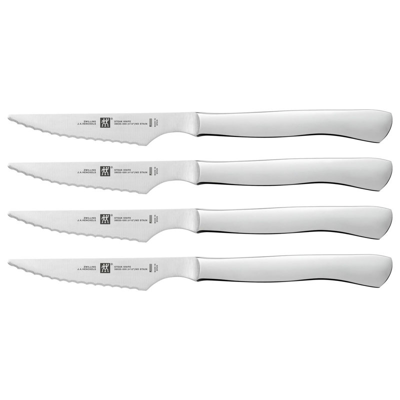 Zwilling Twin Four Star 4-piece Stainless Steel Serrated Steak Knife Set