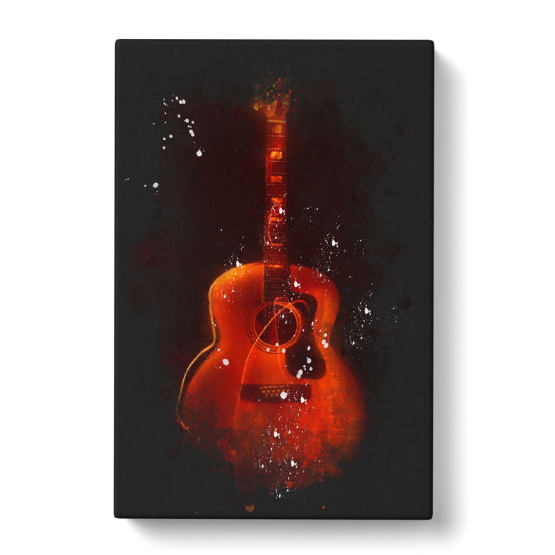 Abstract Guitar - Wrapped Canvas Print, 91cm H x 60cm W x 3cm D