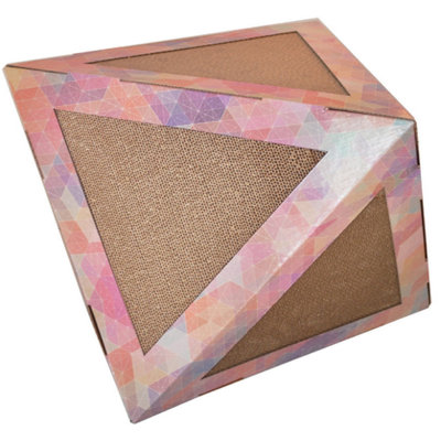 Triangular Pet Life Triangular Ultra Premium Collapsible Puzzle Pet Cat Scratcher House