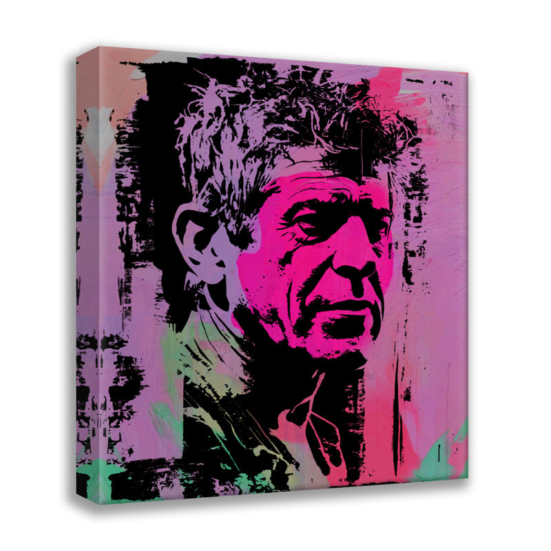 Sérigraphie Bourdain, estampe numérique sur toile tendue avec châssis, H 32 po x l 26 po