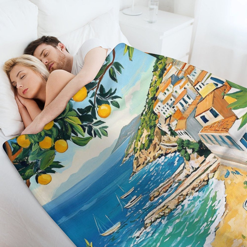 Jeté en flanelle Coastal View, 30 po x 40 po