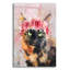 Art mural en verre épique «Flower Crown Calico Cat 5» par Furbaby Affiliates-590651381