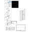 Shamone Bathroom Shower Enclosure Cubicle Sliding Door with 800mm Side Panel Screen - 1900 x 1200 mm-568365376