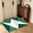 Emerald White Geometric carpet-easy to clean, machine-washable, soft and comfortable; suitable for door mats, kitchens, living rooms, bedrooms, corridors, and laundry areas. Easy to clean, durable carpet for home decoration.-130037085
