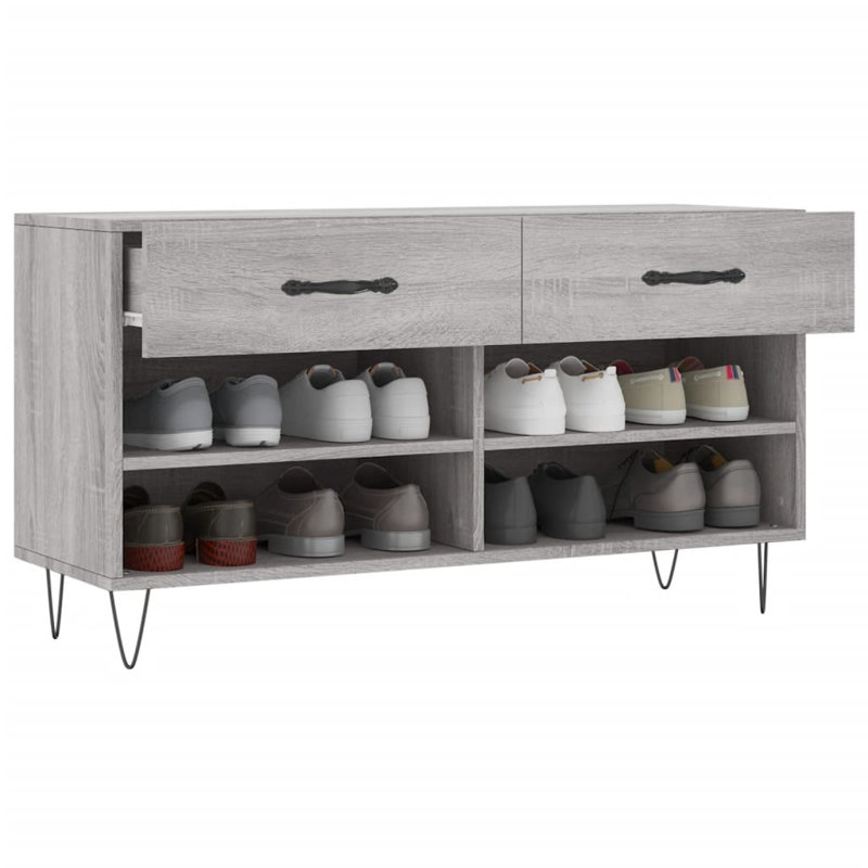 Mikiso Storage Bench, Grey Sonoma