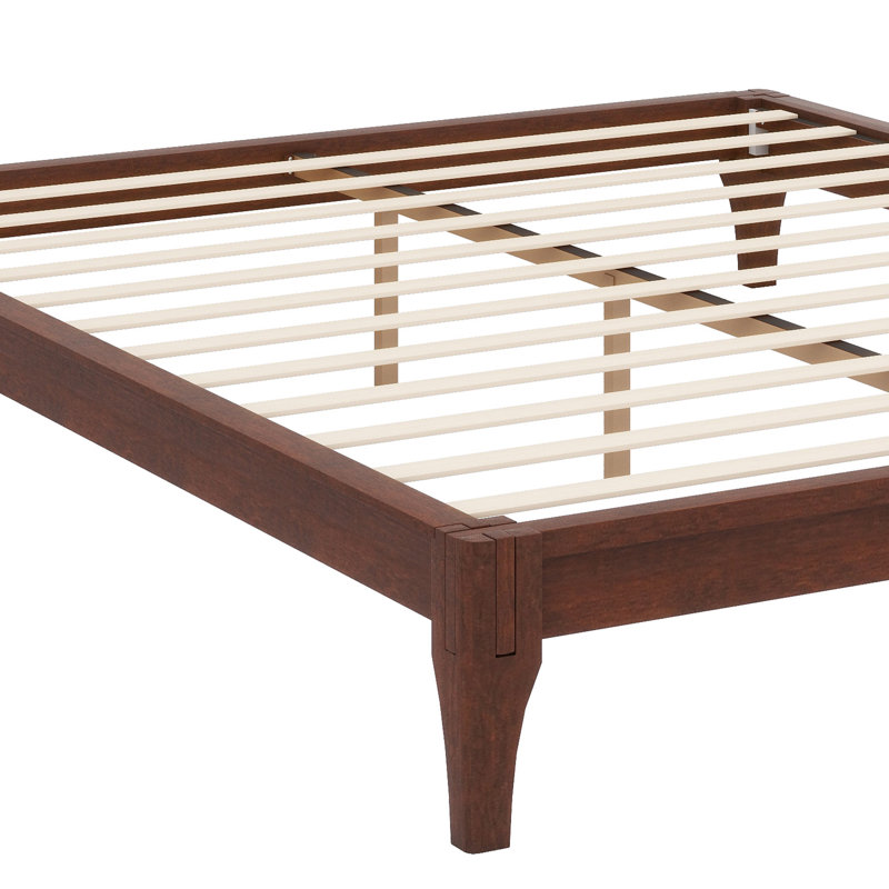 Lit plateforme en bois de bambou massif, Chocolat