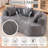  67" Curved Loveseat For Small Spaces, White Curved Couches For Living Room, Compression Sofa In A Box With 3 Pillows, Small Couch For Bedroom With Wide Armrest & Memory Foam, No Assembly Required-1182514133