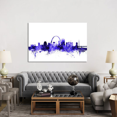 St. Louis, Missouri Skyline by Michael Tompsett - Wrapped Canvas Gallery-Wrapped Canvas Giclée