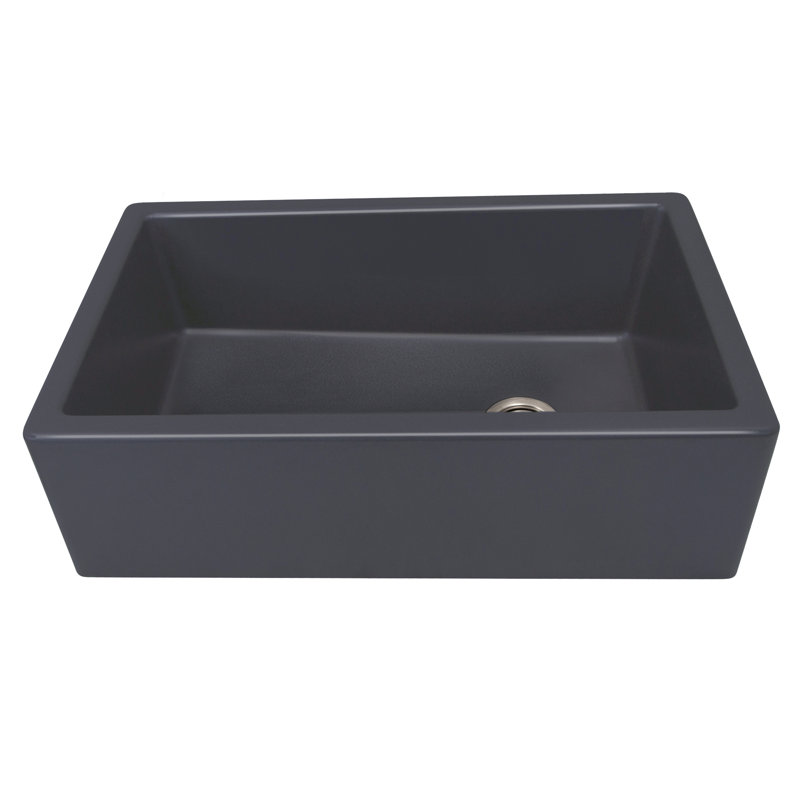 Plymouth 32.75'' L Single Basin Kitchen Sink, Titanium Gray
