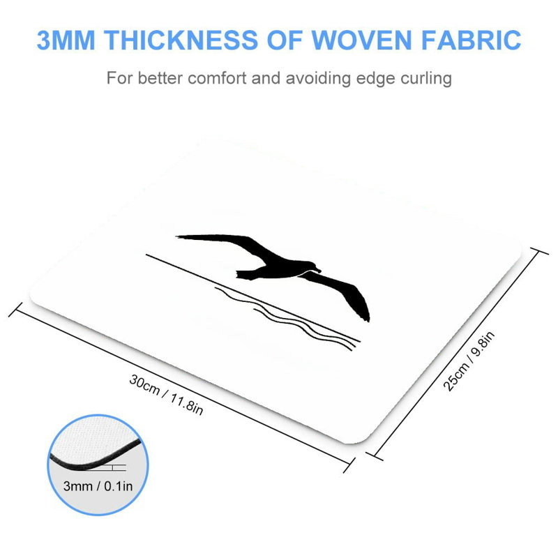 Tapis de bureau 15,75 po x 35,43 po Sea Bird Diatom Mud