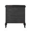 Lit à panneaux noir antique - table de chevet inspirée avec tête de lit à boutons et glissières latérales en métal à trois tiroirs, pieds, largeur de 30 pouces de hauteur, détails de finition à 18 profondeurs, garniture cloutée, tiroirs fonctionnels,