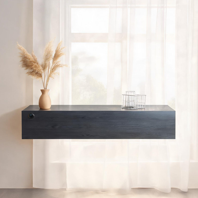 Bureau d'écriture pour bureau ou bureau en panneau de fibres à densité moyenne gris, l 63,94 po x P 19,69 po, assemblage rectangulaire requis