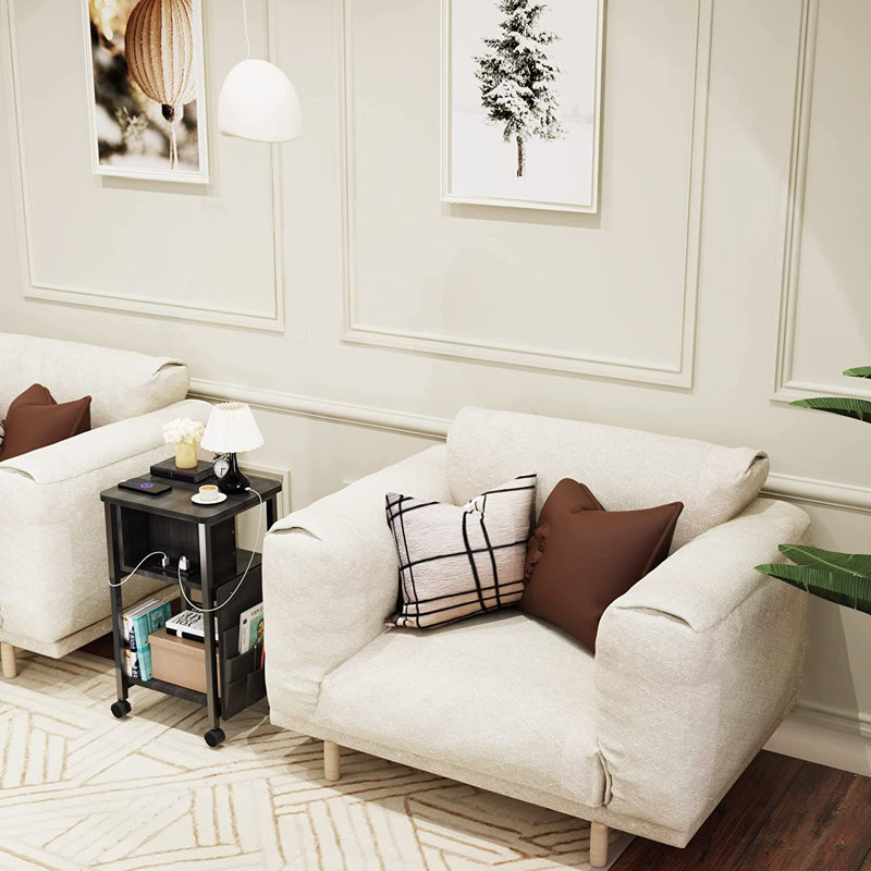 Raeyan End Table and Built-In Outlets