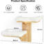 2 meubles de chats de plate-forme, tablette flottante pour chaton en forme d'arbre avec coussin moelleux