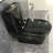 Dual-Flush Elongated One-Piece Black Toilet (Seat Included)