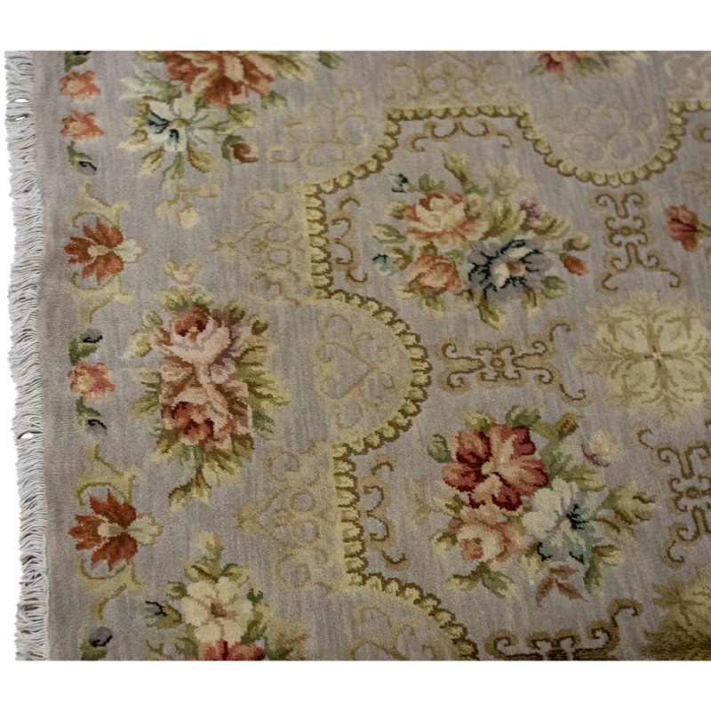 High-Quality Hand-Knotted Oyster Area Rug