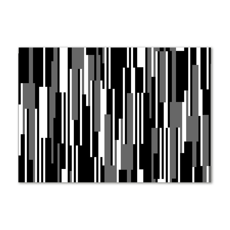 Black And White Lines - Wrapped Canvas Print