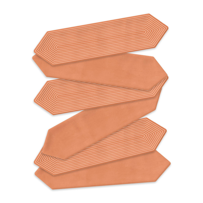 Glazed Ceramic Décor Subway Tile 3"x 12", Orange