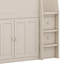 Lit mezzanine simple en bois avec bureau, tiroirs, armoires-429668348