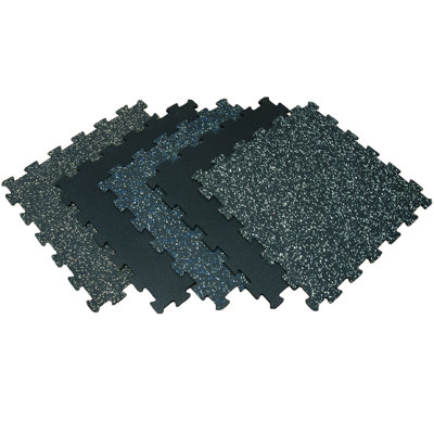 20" L x 20" W x 0.24" Rubber Tile