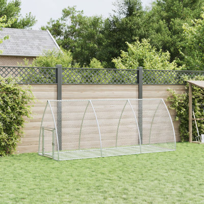 Rabbit Hutch Silver Galvanised Steel