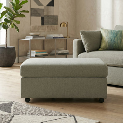 Repose-pieds rembourré Roundhill Furniture Wilson, vert olive