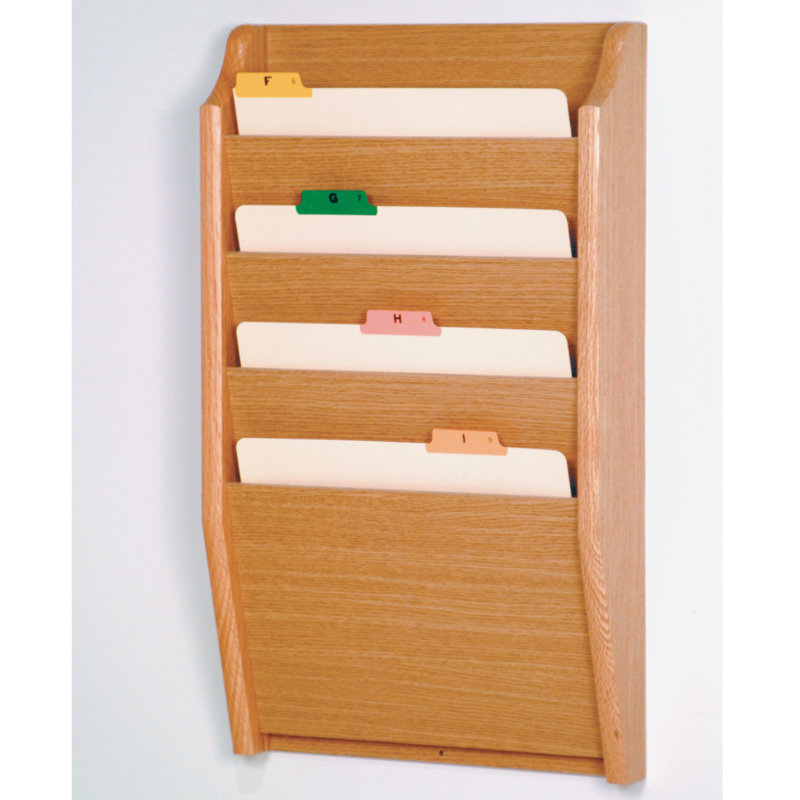 Classeur à quatre pochettes format légal, Chêne clair, H 24 po x l 14 po x P 3,75 po