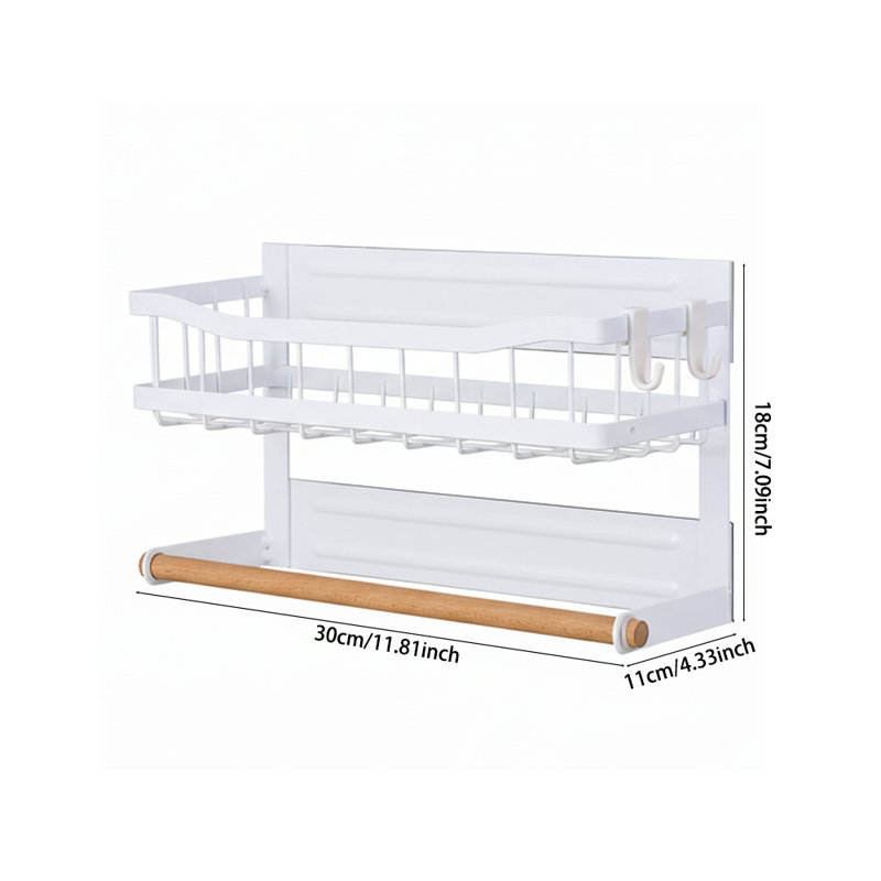 Freestanding Spice Rack, White