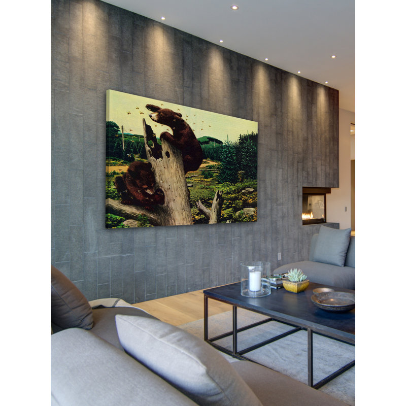 Honey Bears by Marmont Hill - Wrapped Canvas Painting, 101cm H x 152cm W