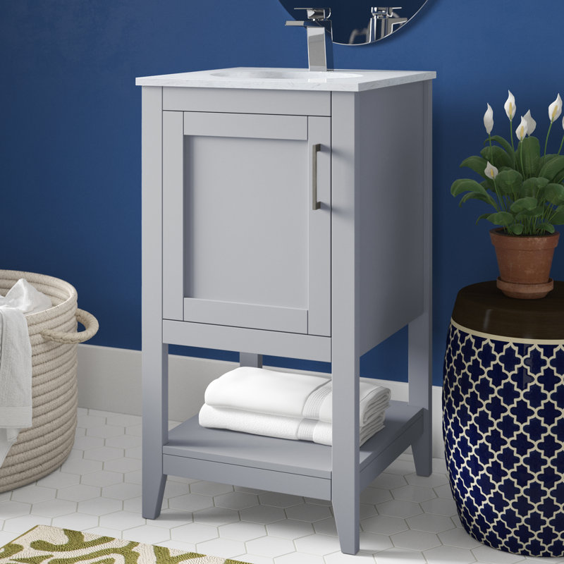 Ensemble de meuble-lavabo simple 18 po Scottsbluff, Gris