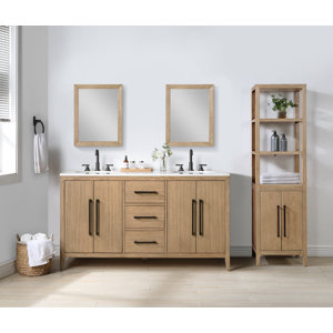 Wade Logan® Alsup Solid Wood Freestanding Linen Cabinet & Reviews | Wayfair