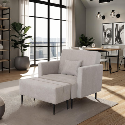 Ensemble de fauteuil et repose-pieds Mason Gray