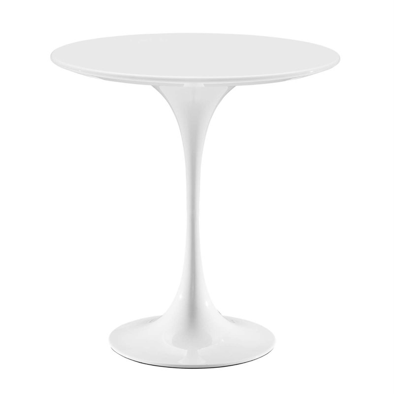 Table d'appoint ronde Modway Lippa, Blanc, Blanc