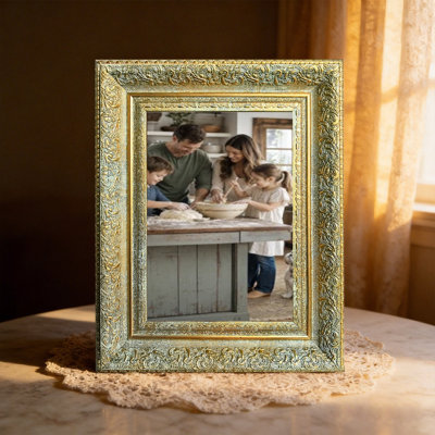 5" x 7" Antique Gold 1PC Clean Line Picture Frame for Office Decor