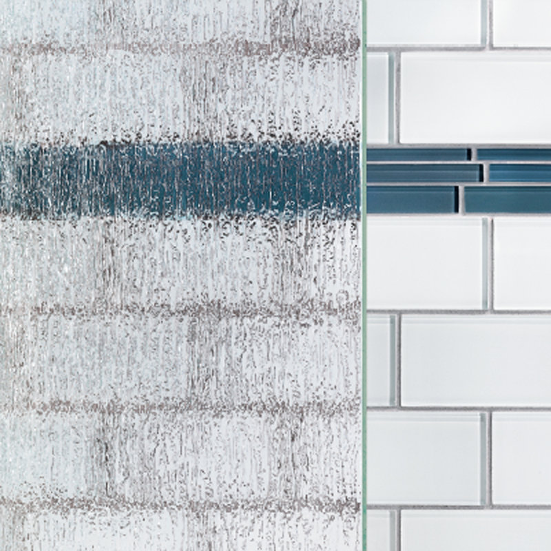 Sopora 34.88" x 67" Pivot Framed Shower Door, Brushed Nickel, Rain