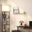Floor Lamp With Shelves Sector Corner Shelf Lamp With 3 Colour Temperature Bulb With Linen Lampshade Bookshelf Corner Display Lamp(Black)