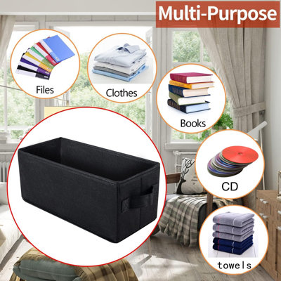 Boîte de rangement pour CD, paquet de 4 porte-CD, pour bureau de voyage Organisateur de CD - 13,2 po x 5,9 po x 5,3 po, en tissu non tissé dur, peut contenir 120 CD, 240 CD ou 660 pochettes