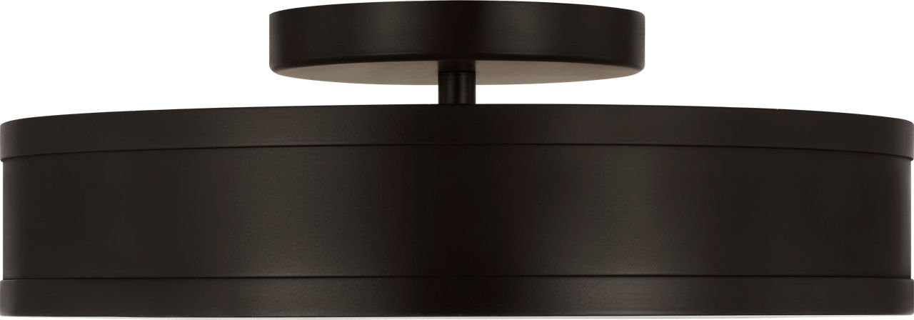 Radcliff Single Light Semi Flush Mount, Aged Iron, 4" H x 12" W x 12" D